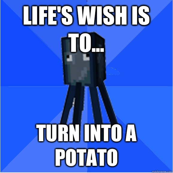 Life's wish is to... turn into a potato  Socially Awkward Squid