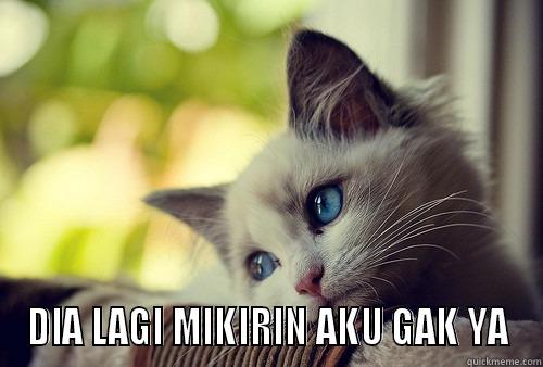  DIA LAGI MIKIRIN AKU GAK YA First World Problems Cat