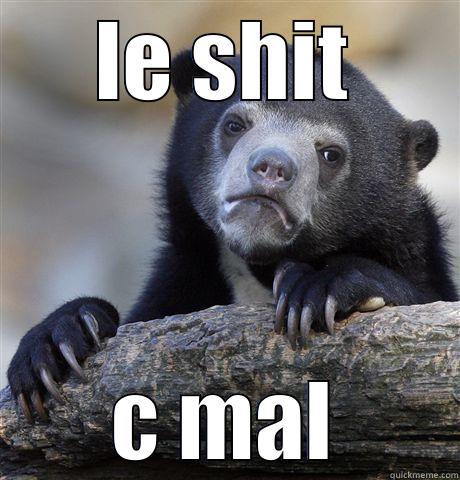 LE SHIT C MAL Confession Bear