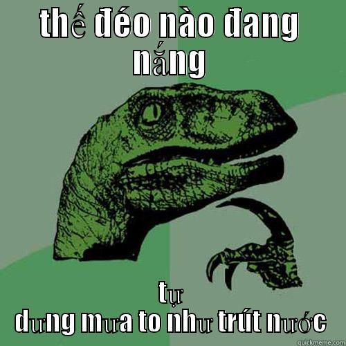 THẾ ĐÉO NÀO ĐANG NẮNG TỰ DƯNG MƯA TO NHƯ TRÚT NƯỚC Philosoraptor