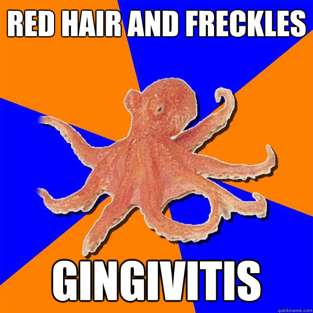 red hair and freckles gingivitis  Online Diagnosis Octopus