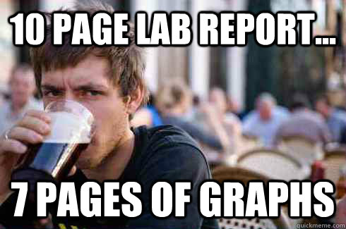 10 PAGE LAB REPORT... 7 PAGES OF GRAPHS  Lazy College Senior