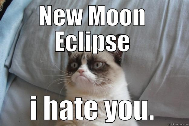 New Moon - NEW MOON ECLIPSE I HATE YOU. Grumpy Cat