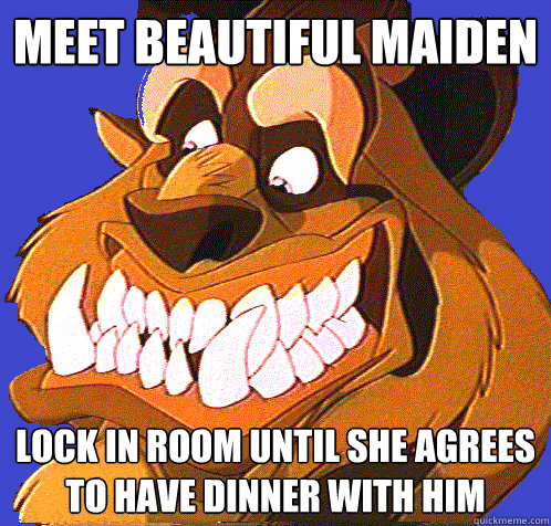 Meet Beautiful maiden Lock in room until she agrees to have dinner with him  