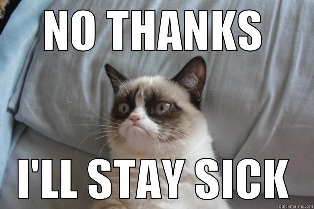 NO THANKS I'LL STAY SICK Grumpy Cat