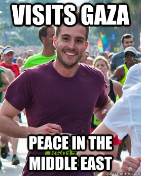visits gaza peace in the middle east  Ridiculously photogenic guy