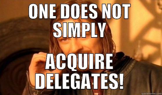 ONE DOES NOT SIMPLY ACQUIRE DELEGATES! Boromir