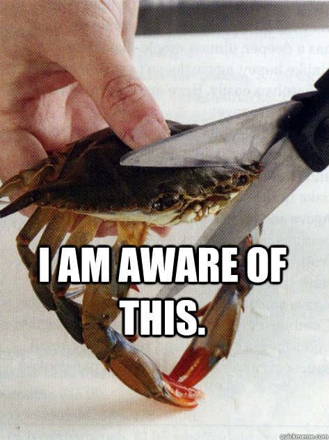 I am aware of this.  Optimistic Crab