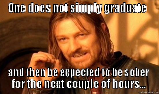 ONE DOES NOT SIMPLY GRADUATE  AND THEN BE EXPECTED TO BE SOBER FOR THE NEXT COUPLE OF HOURS... Boromir
