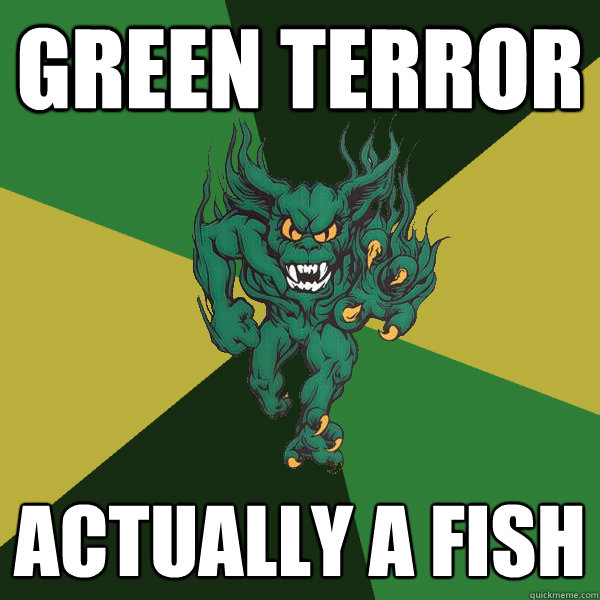 Green Terror Actually a fish  Green Terror