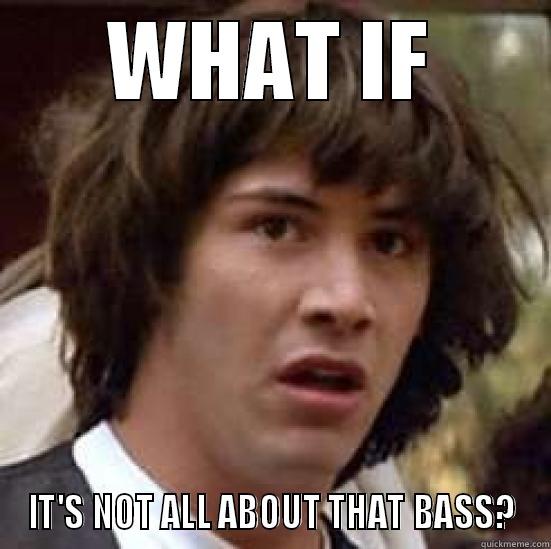 WHAT IF IT'S NOT ALL ABOUT THAT BASS? conspiracy keanu