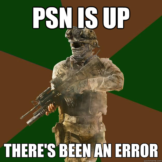 psn is up there's been an error  Call of Duty Addict