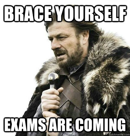 brace yourself exams are coming   BRACE YOURSELF - ANNOYING SNOW PICTURES ARE COMING