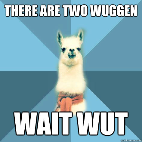 there are two wuggen wait wut  Linguist Llama
