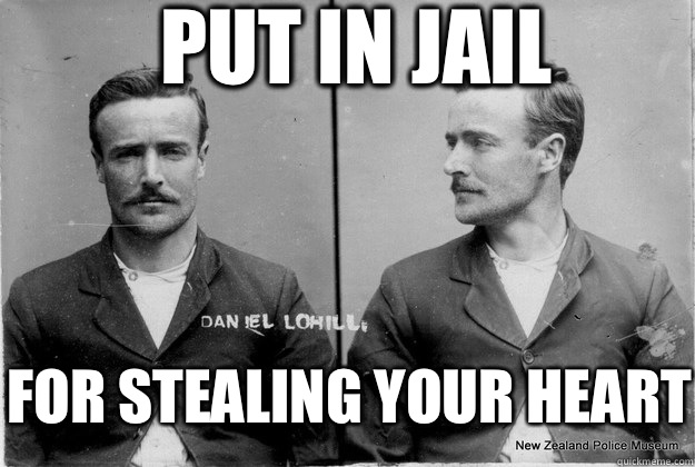 Put in jail For stealing your heart  Ridiculously Photogenic 19th Century Criminal