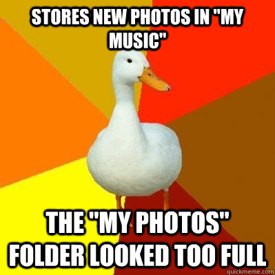 Stores new photos in 