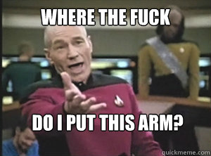 Where the fuck Do I put this arm?  Annoyed Picard