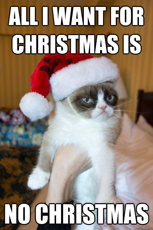 All I want for christmas is no christmas  Grumpy xmas