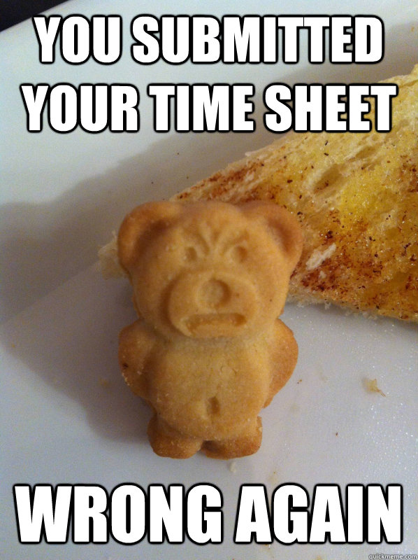 You submitted your time sheet Wrong again - You submitted your time sheet Wrong again  Grumpy Bear