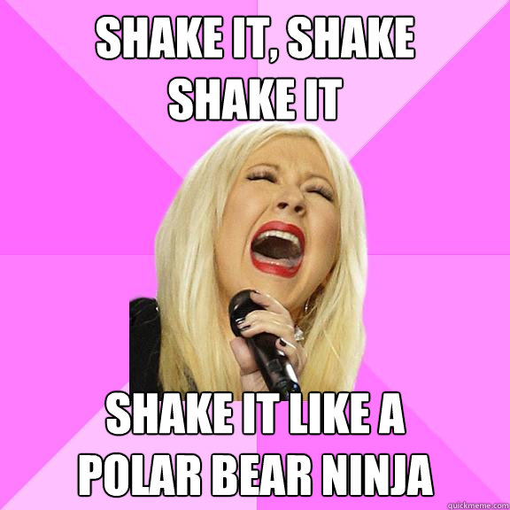 shake it, shake
shake it shake it like a 
polar bear ninja - shake it, shake
shake it shake it like a 
polar bear ninja  Wrong Lyrics Christina