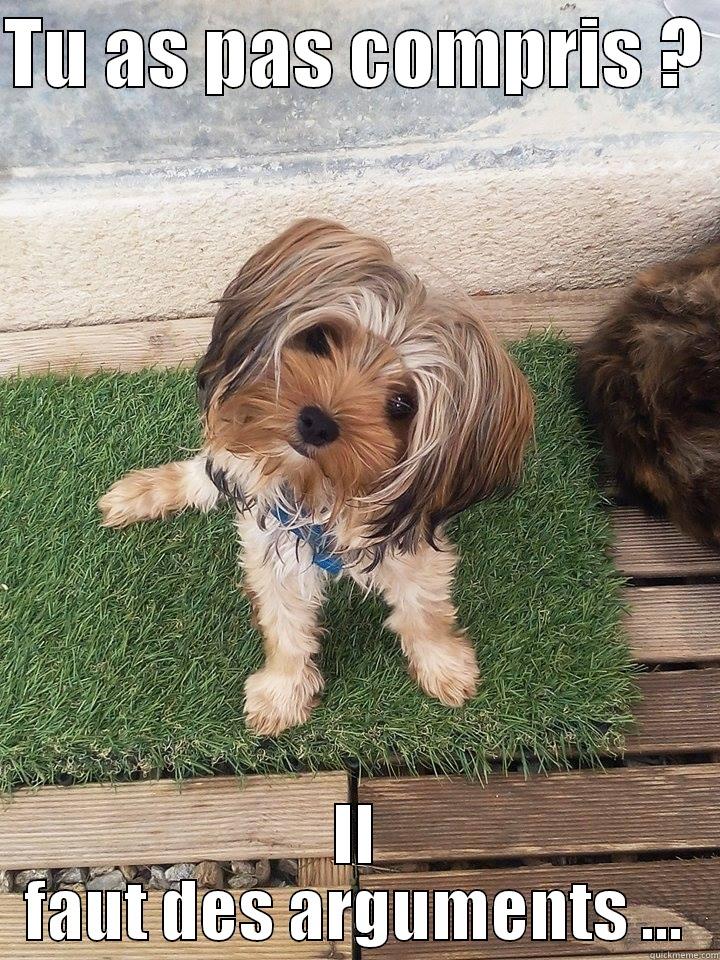 TU AS PAS COMPRIS ?  IL FAUT DES ARGUMENTS ... Misc