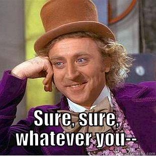  SURE, SURE, WHATEVER YOU-- Condescending Wonka