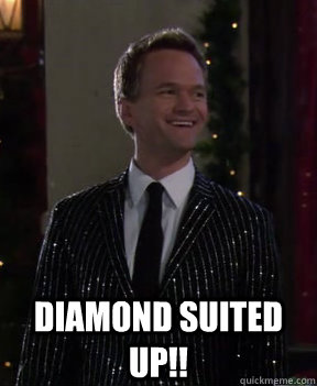 The uppest a person could ever suit? Diamond suited up!!  