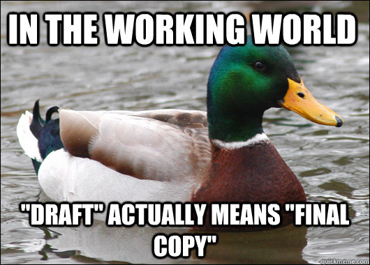 In the working world 