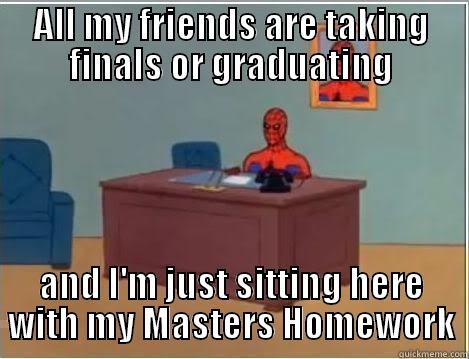 ALL MY FRIENDS ARE TAKING FINALS OR GRADUATING AND I'M JUST SITTING HERE WITH MY MASTERS HOMEWORK Spiderman Desk