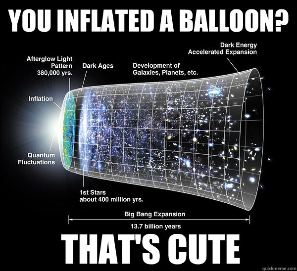 You inflated a balloon? that's cute - You inflated a balloon? that's cute  Unimpressed Big Bang