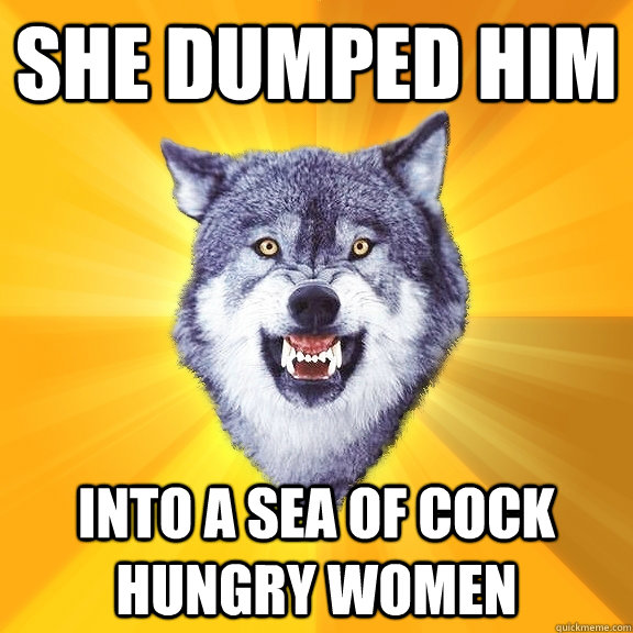 She dumped him into a sea of cock hungry women  Courage Wolf