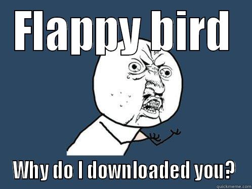 FLAPPY BIRD WHY DO I DOWNLOADED YOU? Y U No