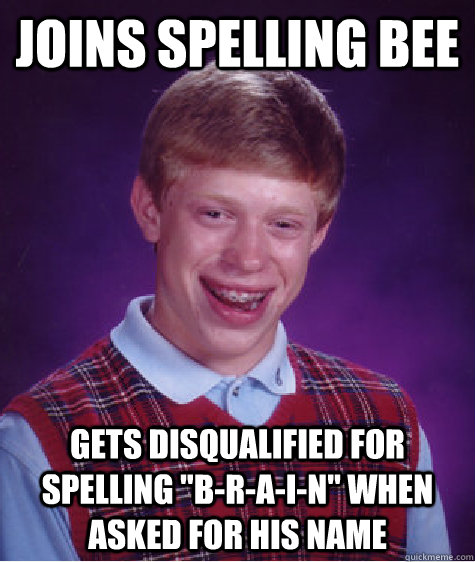 Joins spelling bee gets disqualified for spelling 