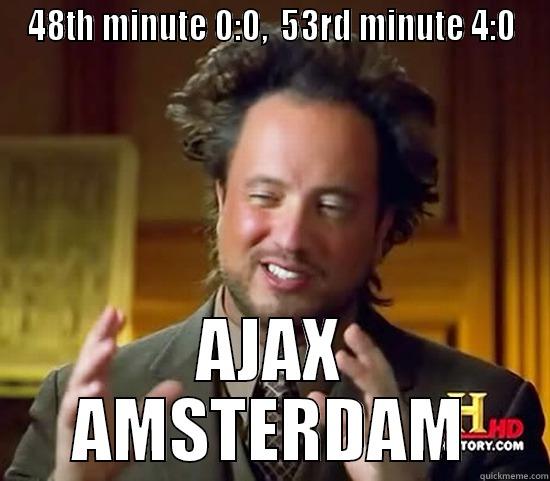 Ajax Amsterdam Win - 48TH MINUTE 0:0,  53RD MINUTE 4:0 AJAX AMSTERDAM Ancient Aliens