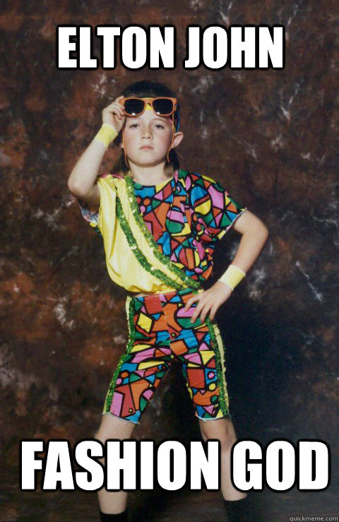 elton john  fashion god  80s Retro Hipster Kid