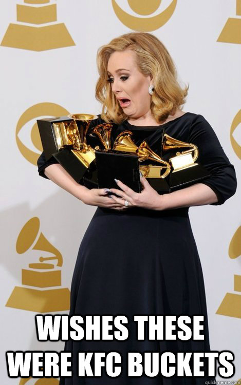  Wishes these were kfc buckets -  Wishes these were kfc buckets  adele kfc