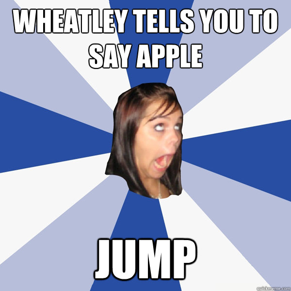 Wheatley tells you to say apple jump  Annoying Facebook Girl