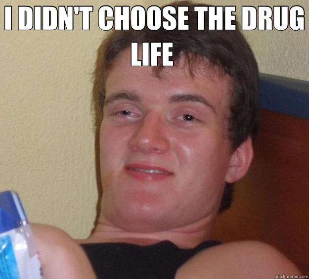 I DIDN'T CHOOSE THE DRUG LIFE    10 Guy
