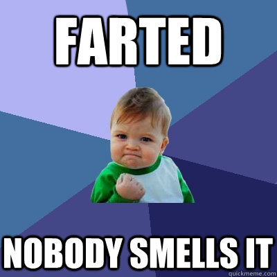 Farted Nobody smells it  Success Kid