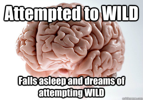 Attempted to WILD Falls asleep and dreams of attempting WILD  Scumbag Brain