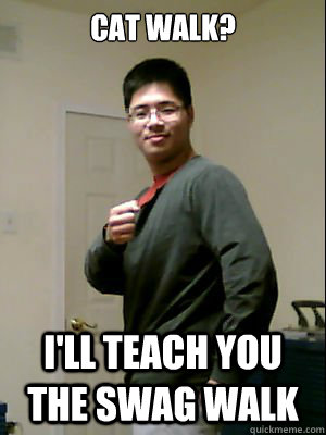 Cat Walk? I'll teach you the swag walk - Cat Walk? I'll teach you the swag walk  Asian with Swag