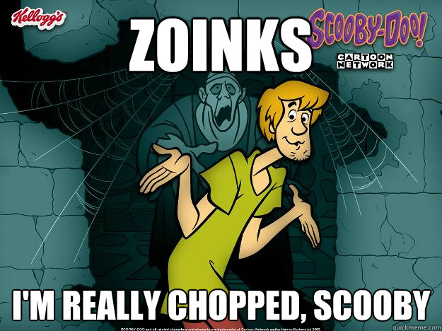 Zoinks I'm really chopped, Scooby  Irrational Shaggy