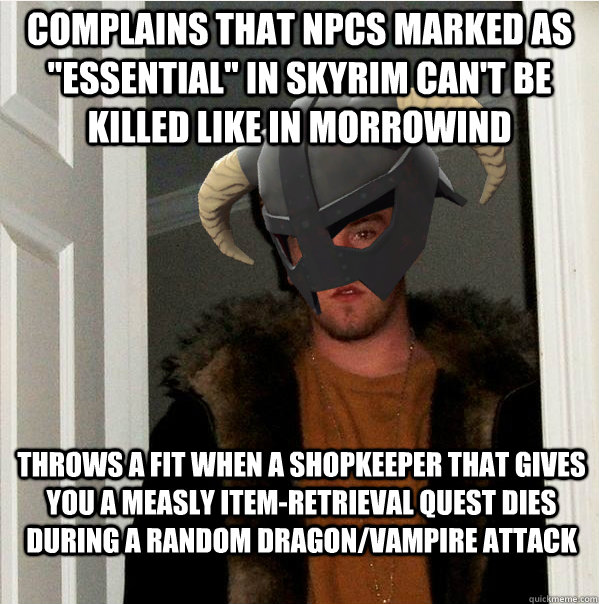 Complains that NPCs marked as 