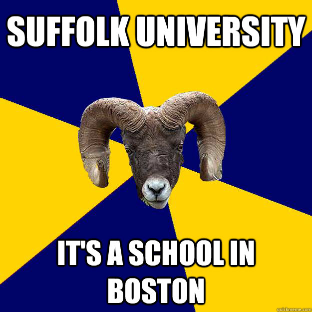 Suffolk University it's a school in boston - Suffolk University it's a school in boston  Suffolk Kid Ram