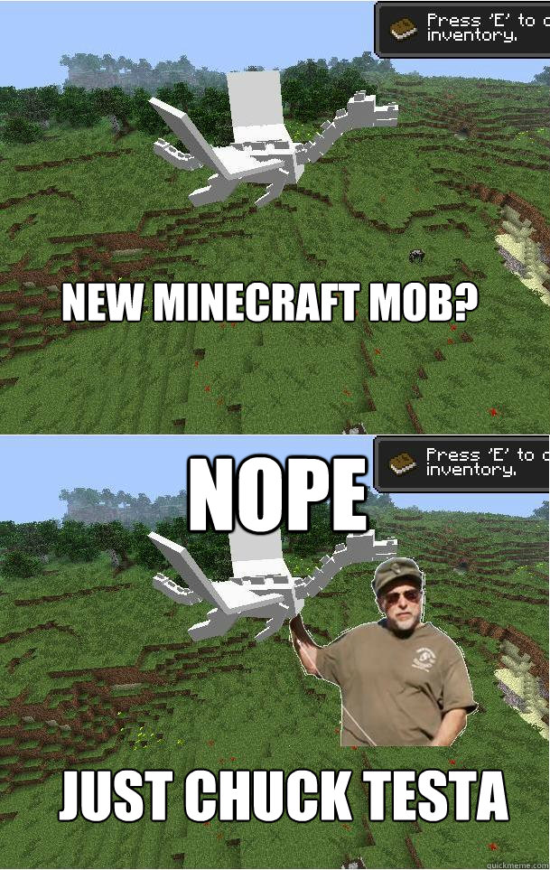 New Minecraft Mob? NOPE Just Chuck Testa  