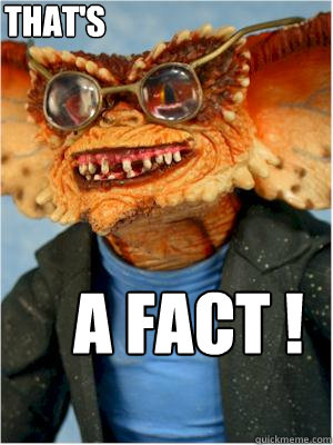 THAT'S A FACT !  The Hipster Gremlin