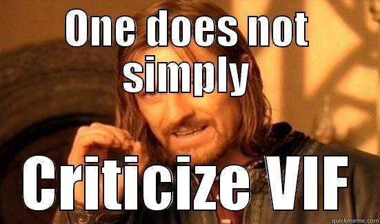ONE DOES NOT SIMPLY CRITICIZE VIF Boromir