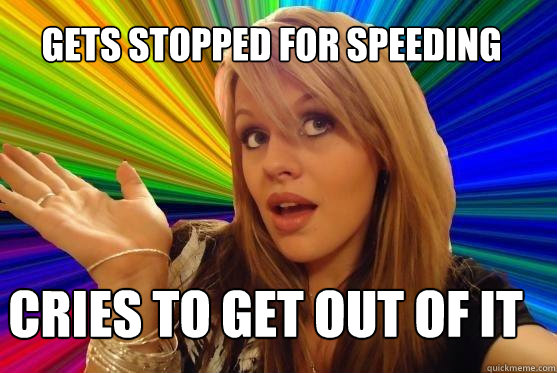 Gets Stopped for Speeding Cries to get out of it  Blonde Bitch