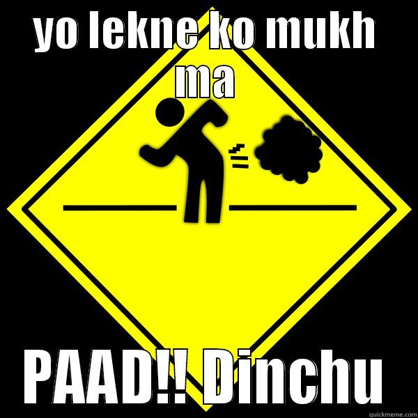 YO LEKNE KO MUKH MA PAAD!! DINCHU Misc