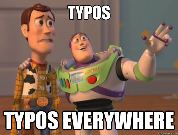 Typos Typos everywhere  Toy Story